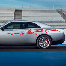 Abstracte Tribal Strepen Zijvinyl Sticker voor Dodge Charger Electric_3