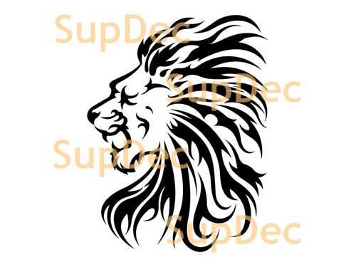 Lion Vinyl Art Wall Window Badkamer Sticker Sticker verwijderbaar #2
