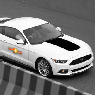 Ford Mustang 2015-2023 Motorkap Accent Streep Sticker Met Krijtstreep