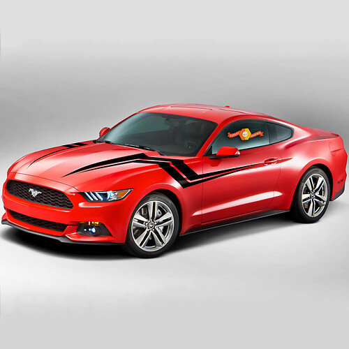 Lightning Style Strepen Zijscherm Vinyl Decal Sticker voor Musclecar Musclecarmodel 2015-2020