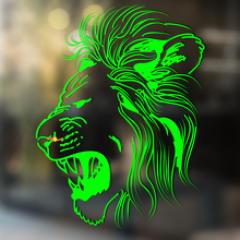 Leeuwenkop in Dunne Lijn Kunst Universele Vinyl Decal Sticker_2