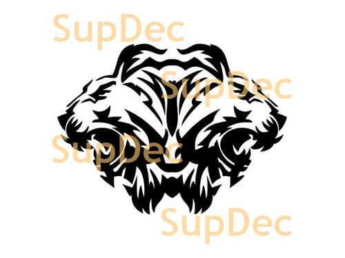 Leeuw vinyl kunst muur raam badkamer sticker sticker verwijderbaar #4
