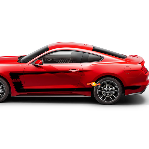 TEXT RACING Outline C-Side Strepen Vinyl Stickers voor Musclecar Musclecarmodel