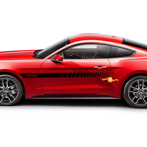 Zij deuren accent stroboscoop stickers stickers aangepaste tekst voor Ford Mustang
