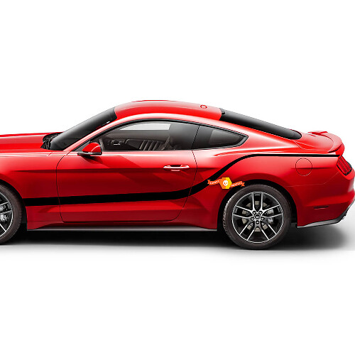 2x Streep voor Ford Mustang SIDE Accent-stickers
