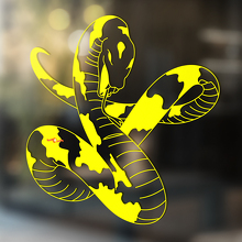 Snake Vinyl Art Wall Window Badkamer Sticker Sticker verwijderbaar #12
_3
