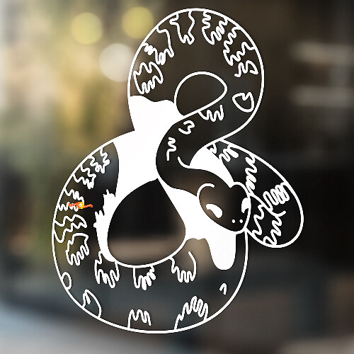 Snake Vinyl Art Wall Window Badkamer Sticker Sticker verwijderbaar #13
