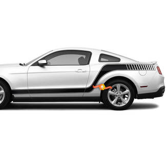 Stripes rockerpaneel aan de achterzijde van de zijstickers voor Ford Mustang 2005-2024
