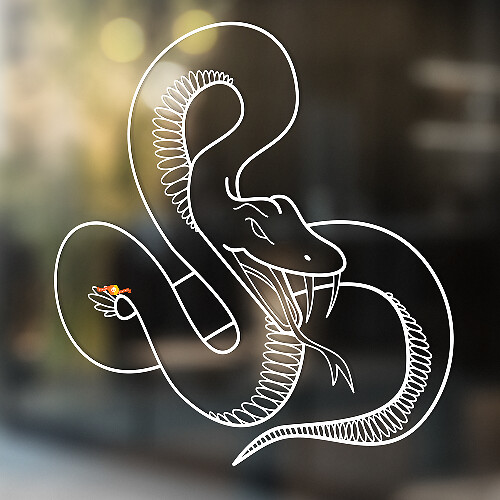 Snake Vinyl Art Wall Window Badkamer Sticker Sticker verwijderbaar #16
