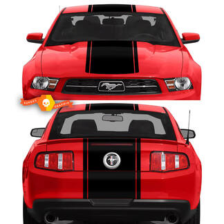Ford Mustang Rally Hood en Trunk Full Body Stripes Decals Stickers
