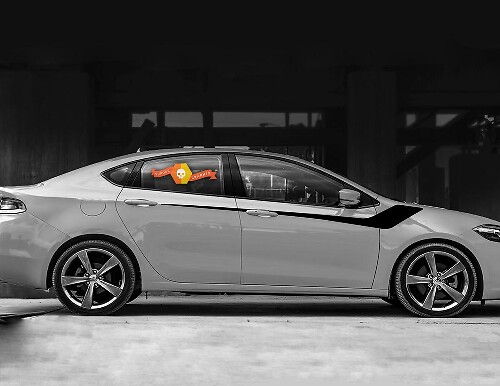 Zijaccent Sportstrepen Vinyl Decal Sticker 5 voor Dodge Dart