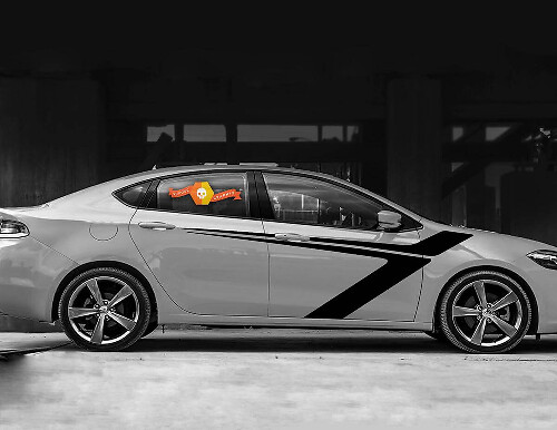 Accent Sport Strepen Zij Vinyl Decal Sticker voor Dodge Dart