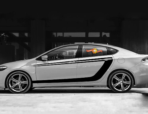 Zij accent C-stripes stickers voor Dodge Dart
