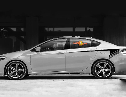Achterste kwart zij accentstrepen emblemen voor Dodge Dart
