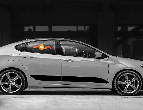 Accent strepen vinyl decal sticker onderdeur voor Dodge Dart