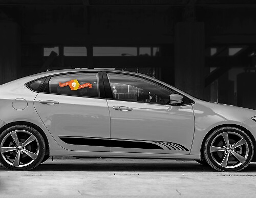 Race Style Strepen Deurzijde Vinyl Decal Sticker voor Dodge Dart