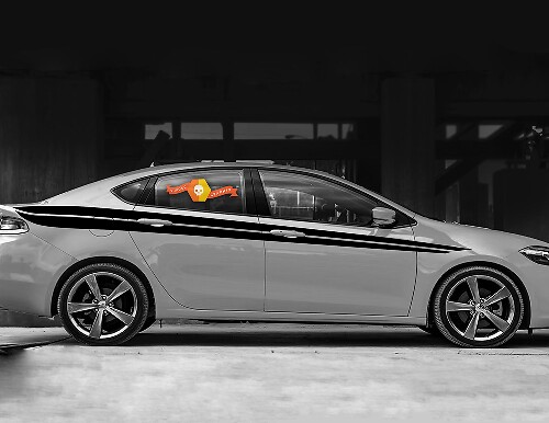 Dodge Dart 2013-2020 Javelin zijaccent dubbele strepen
