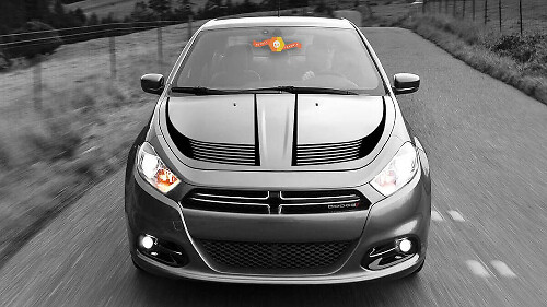 Accent Hood Stripes Vinyl Decal Set voor Dodge Dart 2013-18