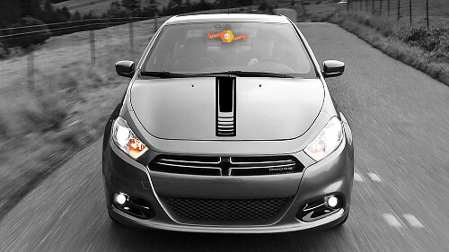 Middenaccent Strepen Knipperstrips Motordeksel Vinyl Decal Sticker voor Dodge Dart