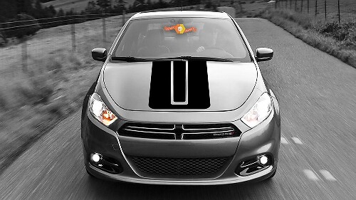 Motorkap Accentstrepen Vinyl Decal Sticker 2 voor Dodge Dart