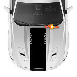Aangepaste tekst Hood Accent stickerstreep voor Ford Mustang 2005 - 2024
 1