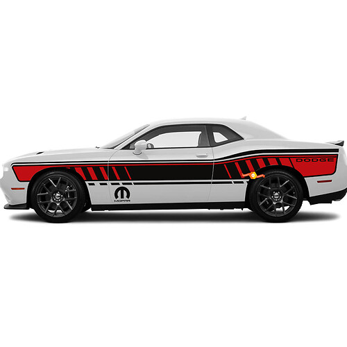 Dodge Challenger SRT Mopar Volledige zijdeurenstickers Stickers Stickers Stickers
