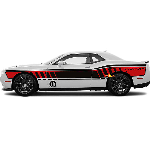 SRT Hot Wheels-stijl volledige zijdeurstickers voor Dodge Challenger