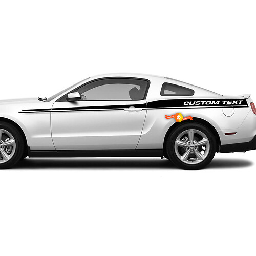 Aangepaste dubbele strepen zijvinyl decal sticker voor Musclecar Musclecarmodel 2005-2024