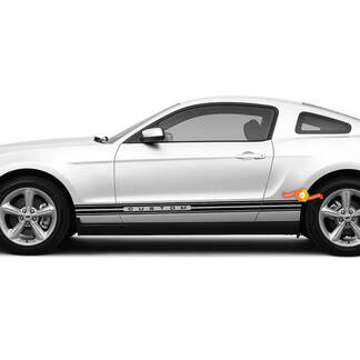 Ford Mustang rocker paneel aangepaste tekst voor modellen van 2005 - 2024 jaar stickers stickers strepen 1
