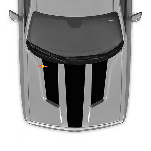 Motorkap Bovenstrepen Stickers voor Dodge Challenger
