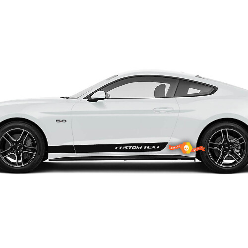 2x Lagere Deurzijde Rocker Panel Strepen voor Ford Mustang 2015 - 2024
