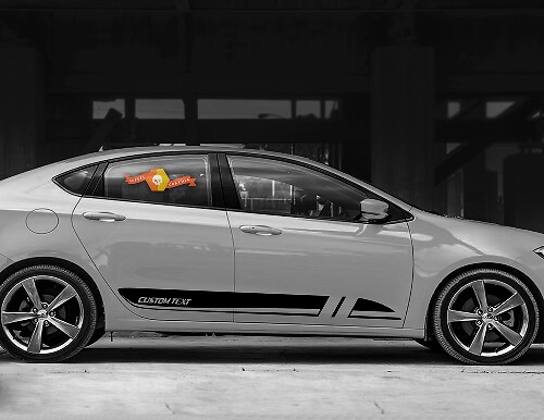 DODGE DART 2013 - 2020 ONDERSTE DEUR ROCKER PANEEL ZIJSTREEPEN
