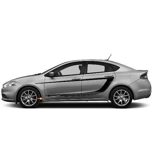 Zijaccent C-strepen vinyl sticker 3 voor Dodge Dart