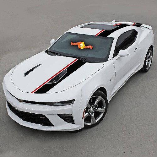 Twin Top Zijstrepen Vinyl Decal Voor Chevrolet Camaro 2016-2018