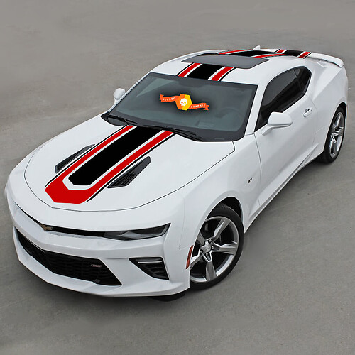 Chevrolet Camaro 2016-2018 Hot Wheels-stijl bovenstrepen
