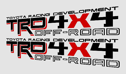 TRD 4x4 Off-Road Stijl Vinyl Sticker Set voor Toyota Tacoma, Tundra & 4Runner