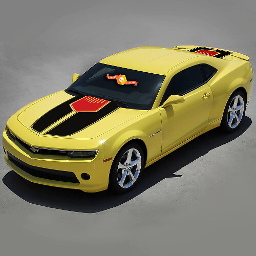 Racing motorkap- en kofferbakstrepen vinylsticker voor Chevrolet Camaro 2010-2015