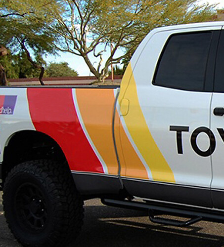 Retro Old School zijstrepen vinyl sticker kit voor Toyota Tundra