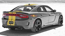2015 en later Dodge Challenger SRT / HELLCAT Style Honeycomb Rally Stripe Sticker stickerkit
 2