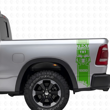 Aangepaste HEMI-stijl vinyl sticker set voor de achterzijstrepen van Dodge Ram 1500-3500_3