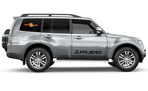 Pajero Logo Zijdeur Vinyl Decal Set voor Mitsubishi Pajero IV