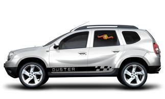 DUSTER Renault & Dacia 2x zijstrepen body sticker vinyl grafische sticker logo
