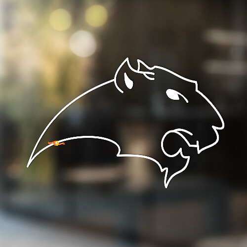 Tijger wilde kat Vinyl Muur Raam Badkamer Sticker Sticker #1
