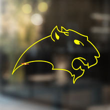 Tijger wilde kat Vinyl Muur Raam Badkamer Sticker Sticker #1
_3