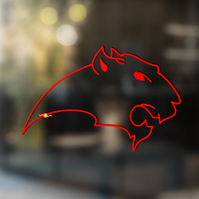 Tijger wilde kat Vinyl Muur Raam Badkamer Sticker Sticker #1
_4