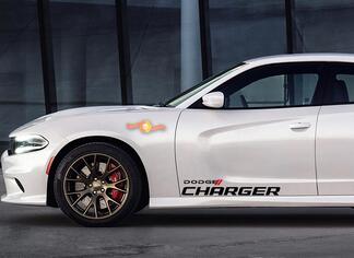 DODGE CHARGER 2x racestickers logo grafische vinyl carrosseriestickers zijstrepen
