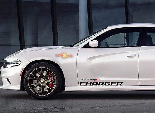 Racing zijstreep vinyl decalset voor Dodge Charger 2011-2018