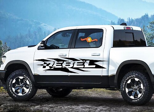 Rebel Side Vinyl Stickerset voor Dodge Ram 1500 2500 3500