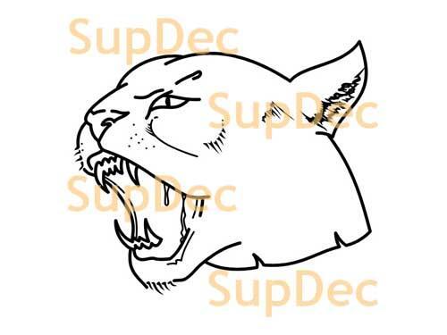 Tijger wilde kat Vinyl Muur Raam Badkamer Sticker Sticker #2
