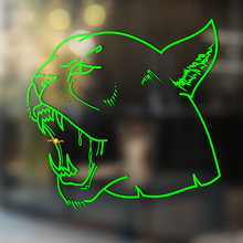 Tijger wilde kat Vinyl Muur Raam Badkamer Sticker Sticker #2
_2